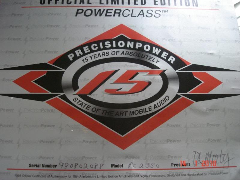 Precision Power 15th Anniversary Limited Edition Amps (PC2350/PC2150